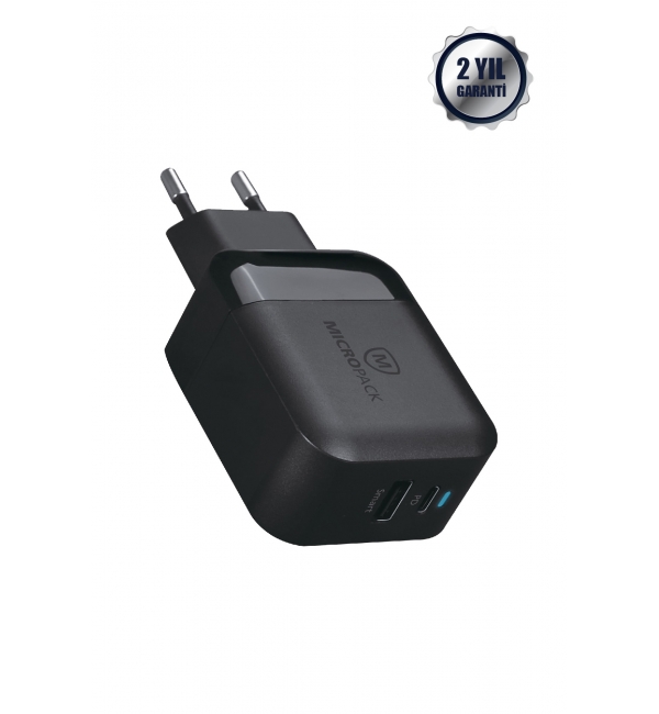 Taşınabilir Hızlı Smart PD Çıkışlı 30W Güç Çift Bağantılı MWC-230PD Pro USB Hızlı Şarj Fast Adaptörü